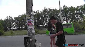 High heeled teaser street hot up petticoat