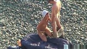 Voyeur On Public Beach. Oral Sex
