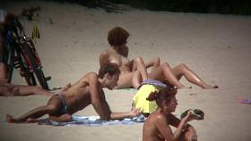 Huge tits on a skinny girl in this beach cam compilation