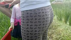 Tight ass grabbed in front of me