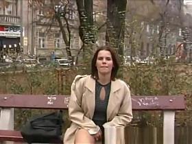 red head peeing in the park