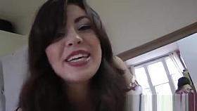 Lucky old guy plays with pretty French girl in stockings