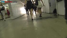 Best upskirt video of an auburn-hair gal with g-string