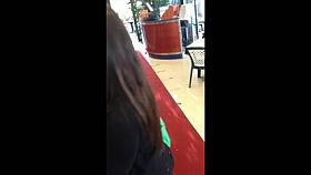 Candid - Very busty girl at the bar