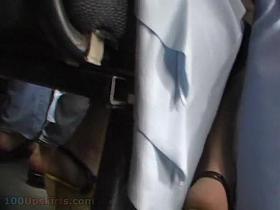 Butt discharged close up the petticoat