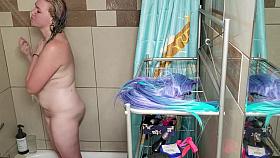 Secret camera in shower catches anal play and orgasm