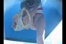 Young married woman gets changed