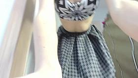 She Opens Pussy And Ass In A Short Skirt