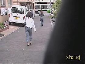 Thin lovely oriental tramp loses her top during sharking adventure