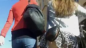 Accidentally showing naked ass cheek