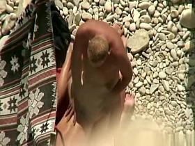 Doggy style beach sex