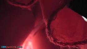 White panties and sweet butt in the upskirt clip