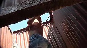 Woman in hot pants entered the cabin