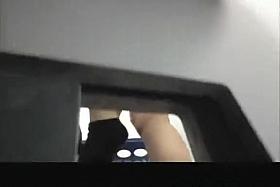 Woman try new tight sports pants