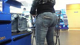 Check Out Blonde Jean Booty Ass