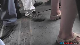 Seductive upskirt ass of a gorgeous siren in miniskirt