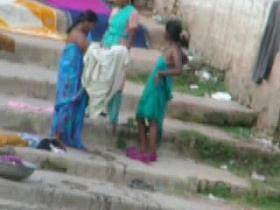 Indian Aunty bath in River 3