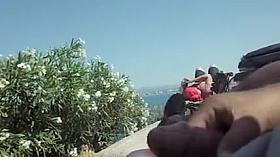 Middle size hard cock in the public flashing video