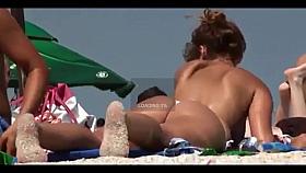 perfect busty tits nude beach voyeur 3