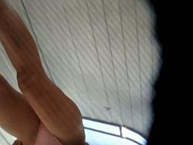 Beach voyeur scenes with amateur in the change cabin