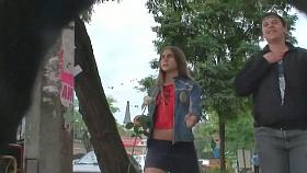 Upskirt spy cam video of a hot blonde