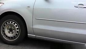 Blonde girl in tight pants