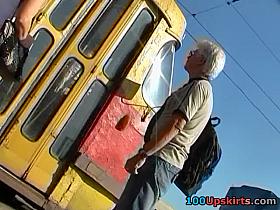 Upskirt of one uncommon flower