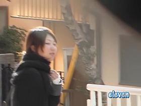 Noisy pretty oriental slut gets publicly exposed by some kinky bloke