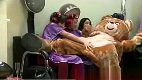 Cfnm stripper facials in hairsalon