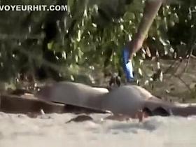 Drunk girl sunbathes completely naked