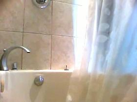 Petite asian brunette hidden shower cam