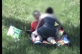 Big ass ride her BF in nature