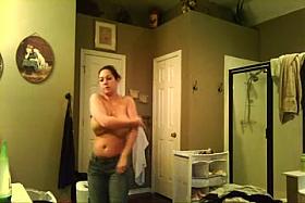Ex GF with Big tits voyeured while changing...