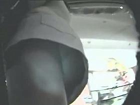 Fit bitch in white thong upskirt cute round buttock porno vid