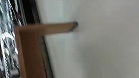 Upskirt on woman in short skirt