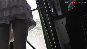 Golden-Haired legal age teenager wears a short short petticoat