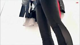 Sweet women spied trying new clothes