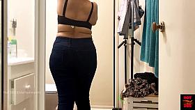 Housewife Changing Dress - Striptease In Bra And Panty