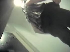 Exciting black bra scenes from the changing room girl