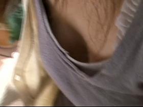 Sexy down blouse with a sizzling teen asian brunette