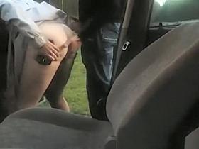 Car blowjob and fuck
