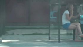 Skinny blonde teen amateur upskirt video