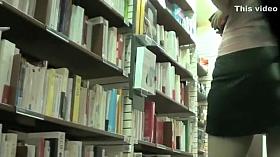 Book loving girl spied in the library