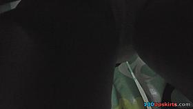 Candid upskirt movie features skinny ass slim