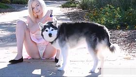 18 teen teasing in public