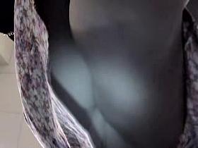 Short flowered dress does not cover babes hottest upskirt