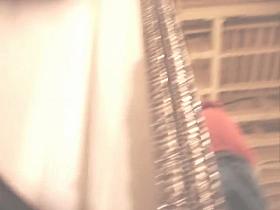 Spy cam in women's changing room gives a splendid voyeur view of a girl dressing