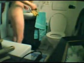 Real hidden cam sex scenes of the girl nude in bathroom