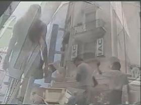 Skinny ass babe with cute body walks like a cat