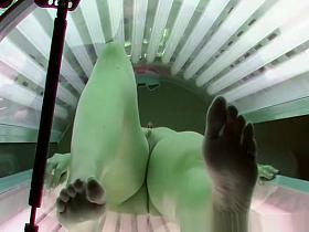 Spy camera in tanning session